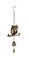 Decorative Metal Owl Mottled Finish Wind Chime Sculpture